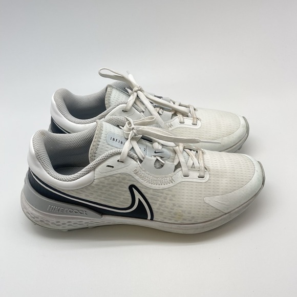 Nike Sneakers Mens 7.5 React Infinity Pro 2 Low Golf DJ5593-101 White Athletic - Picture 1 of 9